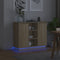 vidaXL - Dressoir - met - LED - Sonoma - Eik - 90x32x75 - cm - Gelaagd - Hout
