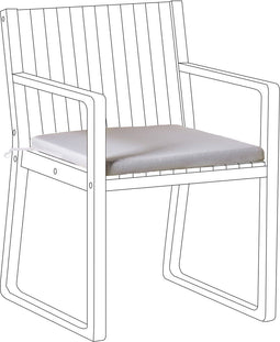 Tuinzitkussen SASSARI PREMIUM 46 x 46 cm Lichtgrijs