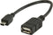 Nedis USB-Adapter - USB 2.0 - Mini 5-Pin Male - USB-A Female - 480 Mbps - OTG - 0.20 m - Rond - Vernikkeld - Zwart - Doos