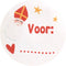 Klika - Etiket | Cadeauetiket | papier | Sint voor | ∅40mm | rood/geel/wit | rol à 500 stuks