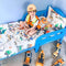 Bouwvoertuigen - vrachtwagens, graafmachines en kranen - beddengoedset voor kinderen - dekbedovertrek 120 cm x 150 cm en kussensloop voor peuters/babybedden
