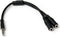 StarTech MUYHSMFF - 3,5mm Jack (v) naar 2x 3,5mm Jack (m) Adapterkabel - CTIA - 0,2 meter - Zwart