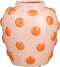 Mica Decorations Smiley Vaas - H33 x Ø30 cm - Keramiek - Lichtroze, Oranje