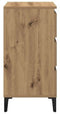 vidaXL - Nachtkastje - Artisan - Eiken - 40x35x70 - cm - Bewerkt - Hout