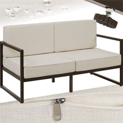 tectake® - Tuin-loungebank Comosa - Voor 2 personen - Tuinbank - 2-zits Loungesofa - Waterafstotende