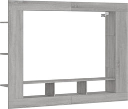 vidaXL - Tv-meubel - 152x22x113 - cm - bewerkt - hout - grijs - sonoma - eikenkleurig