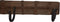 Wand kapstok - teakhout - 58,5 x 6 x 4 cm
