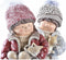 Kerstversiering DKD Home Decor Polyester Hars Kinderen (15 x 12 x 35 cm) (2 Stuks)