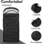 Vertrex Peak Comfort Mummy Slaapzak Extra Warm - Kamperen - Tot 5 graden Celsius - Zwart