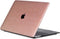 Lunso Geschikt voor MacBook Air 13 inch (2022-2025) cover hoes - case - Glitter Rose Goud