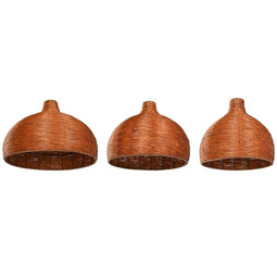 Lampenkap Home ESPRIT Donkerbruin 70 x 70 x 50 cm (3 Onderdelen)