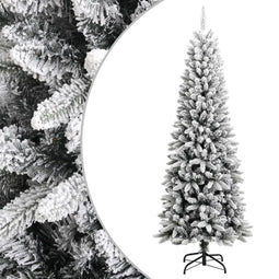 vidaXL - Kunstkerstboom - met - sneeuw - 240 - cm - PVC - en - PE