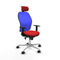 Piqueras y Crespo 1D086N2 - Bureaustoel - Hoofdsteun en verstelbare hoogte - Rood