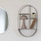 Feira Grijze Stalen Ovale Wandplank 35x15x60 cm