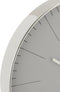 J-Line klok Silvester - kunststof - zilver - Ø 39 cm