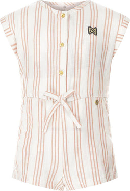 Koko Noko T-GIRLS Jumpsuit - Meisjes - Oranje gestreept - Maat 74