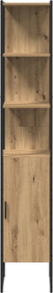 vidaXL - Badkamerkast - Artisan - Eiken - 33x33x185,5 - cm - Gelaagd - Hout