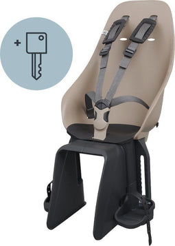 Urban Iki Fietsstoeltje Achter - 5-puntsgordel - TÜV goedgekeurd - Inaho Beige/Bincho Black