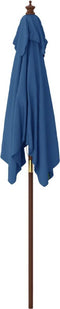 vidaXL - Parasol - met - houten - paal - 198x198x231 - cm - azuurblauw