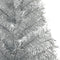 vidaXL - Kunstkerstboom - half - met - standaard - 150 - cm - PET - zilverkleurig