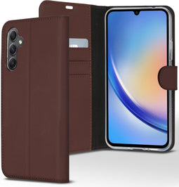 Accezz Hoesje Geschikt voor Samsung Galaxy A34 (5G) Hoesje Met Pasjeshouder - Accezz Wallet Softcase Bookcase - Bruin