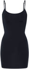 MAGIC Bodyfashion Seamless BodyJurk - Corrigerende jurk met verstelbare spaghettibandjes - Zwart - Maat XL