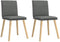 vidaXL - Eetkamerstoelen - 2 - st - stof - donkergrijs