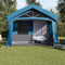 vidaXL - Kampeertent - met - ramen - - - Blauw - - - Voor - 10 - Personen - - - Waterdicht