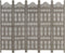 vidaXL - Kamerscherm - 5 - panelen - handgesneden - 200x165 - cm - mangohout - grijs