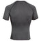 Under Armour HeatGear® Armour - Compressie Sportshirt Korte Mouw - UPF 30+ - Carbon Heather (M)