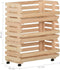 vidaXL - Groentetrolley - 77x30x80 - cm - massief - grenenhout