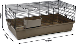 Baldo - Konijnenkooi - Eenvoudig schoon te maken - Mokka - 100x53x46 cm