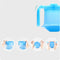 Tuimelbeker - blauw - Glow in the dark