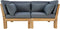 Tuin 2-zits loungeset modulair Aruba (incl. kussens) - 2-delig - Hout - Bruin
