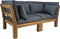 Tuin 2-zits loungeset modulair Aruba (incl. kussens) - 2-delig - Hout - Bruin