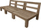 Tuin loungeset Aruba 3-delig (incl. kussens) - Naturel/grijs - Teak