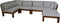 Tuin loungeset Aruba 7-delig + hoek (incl. kussens) - Naturel/wit - Teak