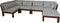 Tuin loungeset Aruba 7-delig + hoek (incl. kussens) - Naturel/wit - Teak
