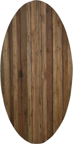 Tuin tafelblad ovaal - 240x110x7 - Naturel - Oud teakhout