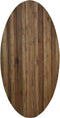 Tuin tafelblad ovaal - 240x110x7 - Naturel - Oud teakhout