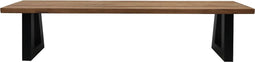 Tuinbank large - 240x45x48 - Naturel/zwart - Teak/metaal