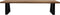 Tuinbank large - 240x45x48 - Naturel/zwart - Teak/metaal