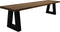 Tuinbank large - 240x45x48 - Naturel/zwart - Teak/metaal