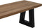 Tuinbank large - 240x45x48 - Naturel/zwart - Teak/metaal