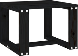 Tuinbijzettafel 40x38x28,5 cm massief grenenhout zwart