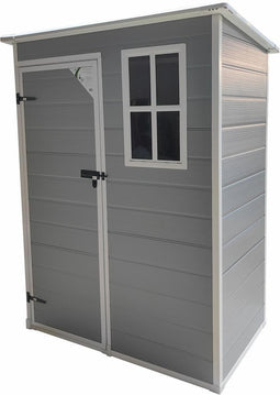 Tuinhuisje - grijs - 152x91x192,5 cm - duurzaam kunststof