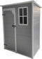 Tuinhuisje - grijs - 152x91x192,5 cm - duurzaam kunststof