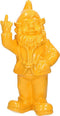Tuinkabouter beeldje geel middelvinger 30 cm