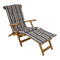 Tuinkussen deckchair streep grijs/bruin