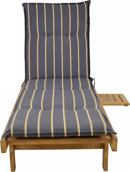 Tuinkussen ligbed streep antraciet